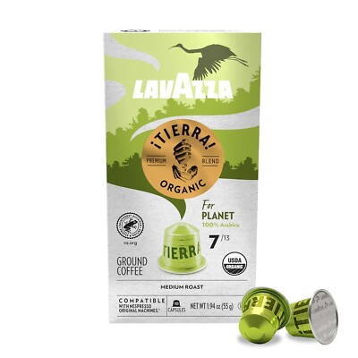 Lavazza - TIERRA Medium Espresso Roast Coffee - Nespresso Original, 120 Capsules