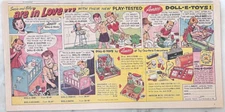 1952 newspaper ad for Amsco Doll-E-Toys - toy cribs, cradles, doctor sets +