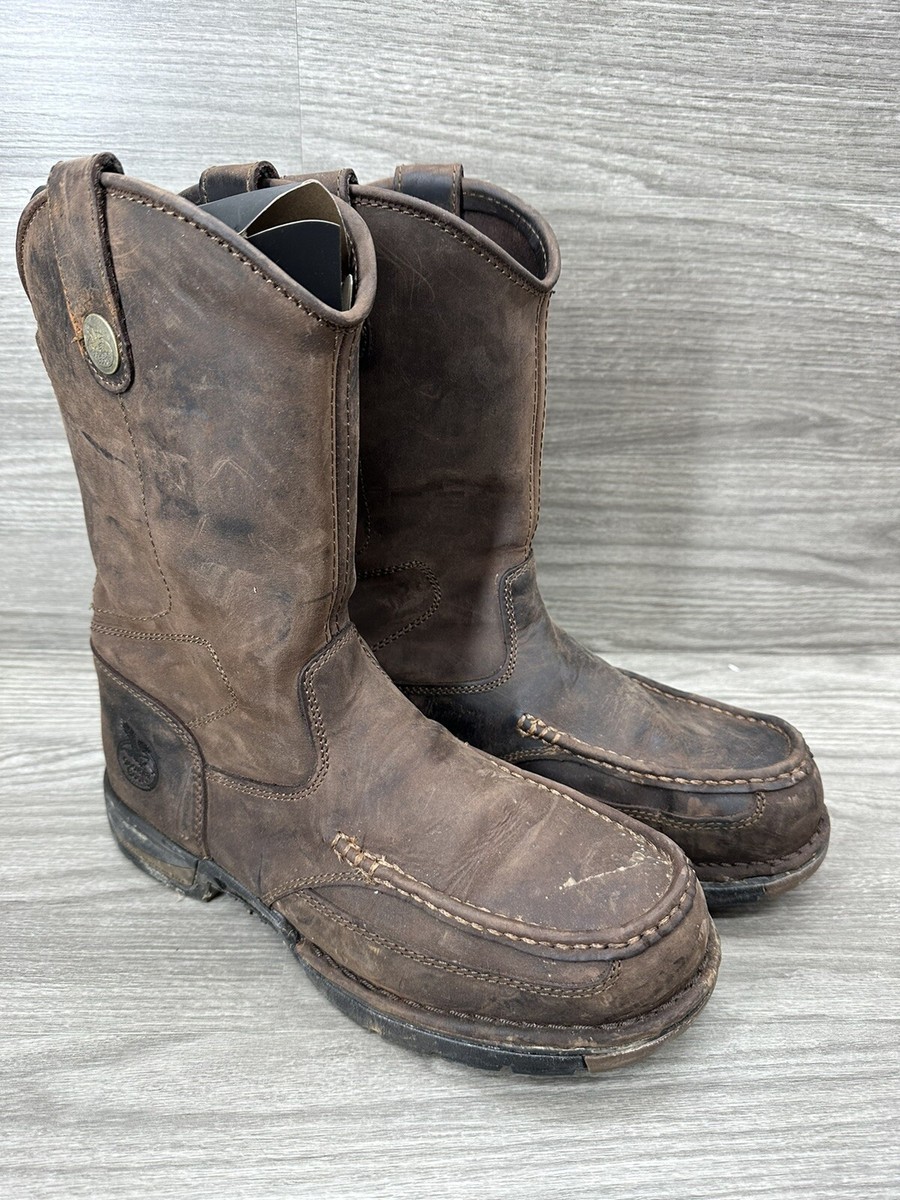 Georgia GB00226 Athens Pull On Zip Up Work Brown Leather Boots Men's size  11 M