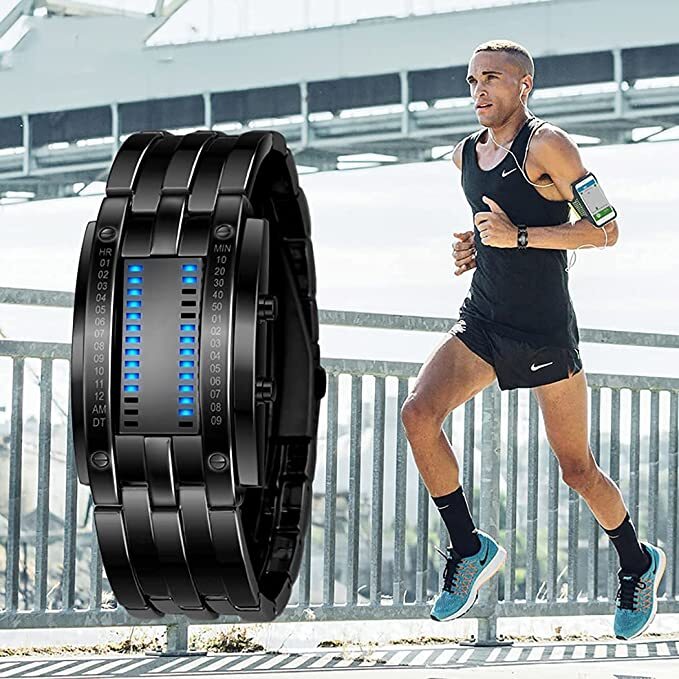 Reloj Binario Para Hombre Lava Matrix Reloj De Pulsera Digital Led Azul  Classic