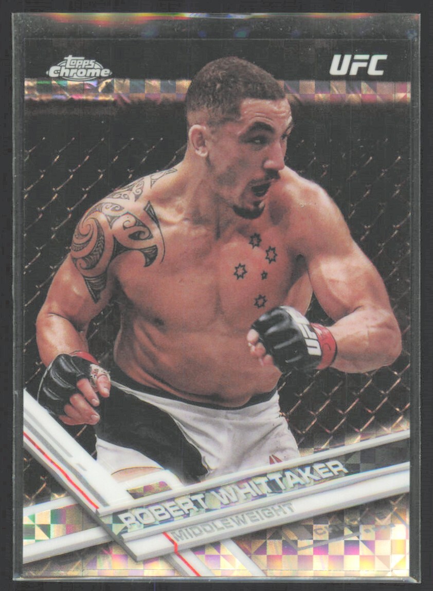 2017 Topps Chrome UFC XFractor Robert Whittaker #41