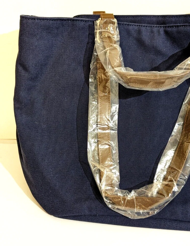 Nuevo Bolso de Mano Isaac Mizrahi Bridgehampton Clásico Azul Marino Talla Única de Lona Foto 3 de 4