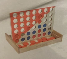 SunnyLife Travel 4 in a Row Game , wood with wood pieces, NEW