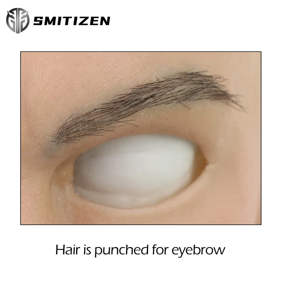 Máscara realista de silicona SMITIZEN para hombres con barba utilería para disfraces Foto 3 de 4