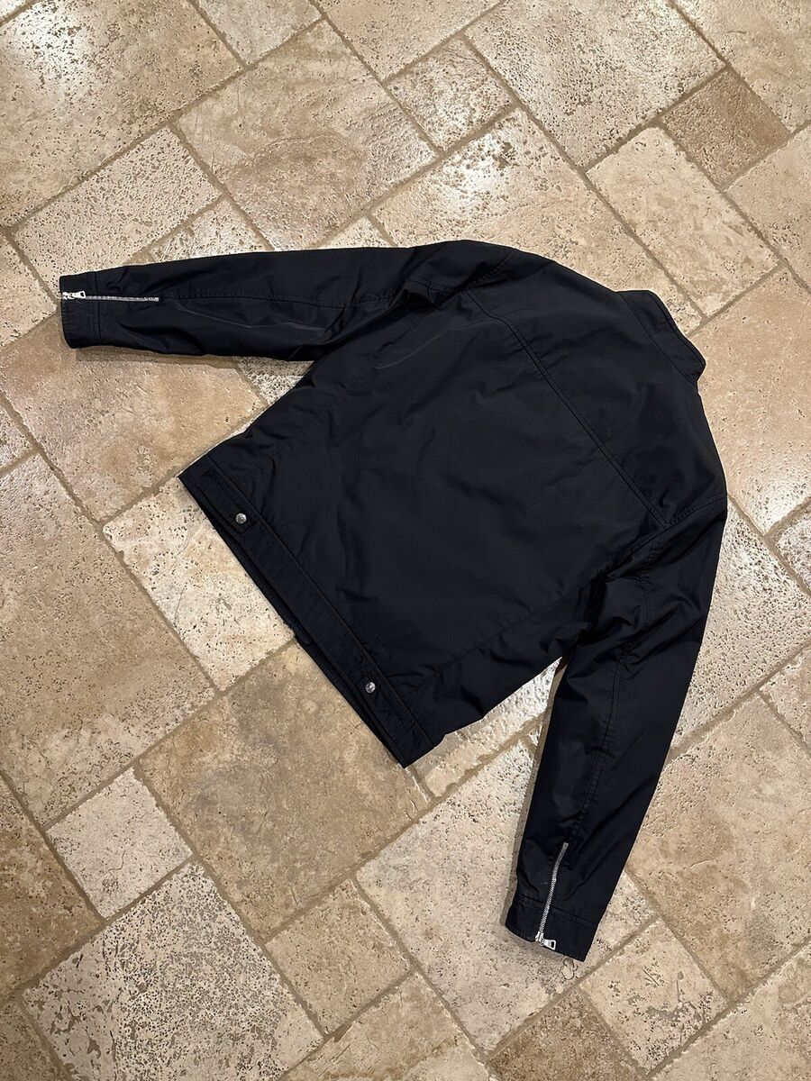 Prada Double Layer Nylon Zip Up Black Jacket | eBay Prada Double Layer Nylon Zip Up Black Jacket | eBay