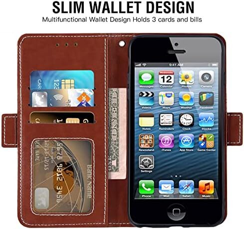 Étui Portefeuille Bi-color Goospery Pour IPhone 5/5S/SE/6/6S - Fermeture Magnétique, Finition Mate