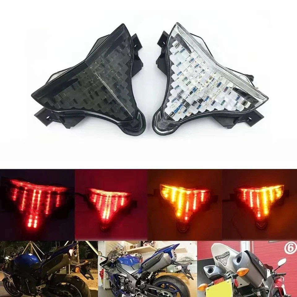 For Yamaha YZF-R1 09-14 Tail Light Turn Signals Integrated Brake Signals Light - Image 3 of 4