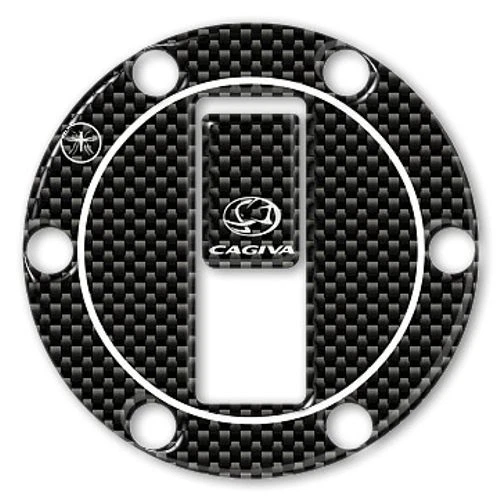 LABELBIKE ESCLUSIVO ADESIVO RESINA 3D CARBONIO PROTEZIONE TAPPO SERBATOIO per MOTO CAGIVA
