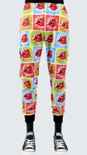 Kayden K Jogger Pants Mens Medium Skinny Lips Pop Art Poly Stretch New Made US
