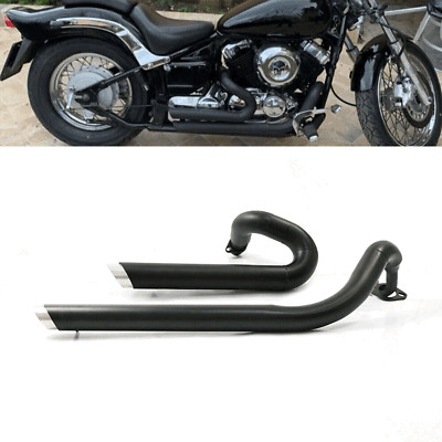 For Yamaha V star 650 XVS650 Dragstar 650 400 Shortshots Staggered Exhaust Pipes