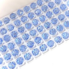 Light Sapphire Czech Preciosa Machine Cut Round Crystal Beads 4mm 6mm 8mm blue