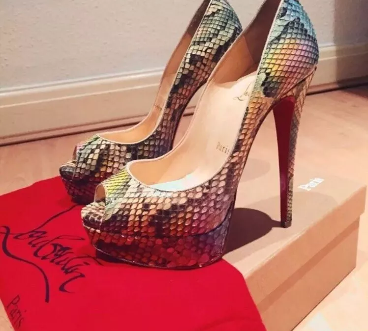 Louboutin python heels sales