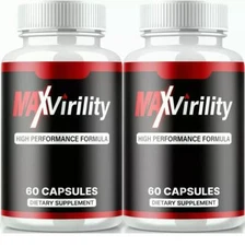 (2 Pack) Max Virility Male Health Pills to Boost Stamina and Energy Levels