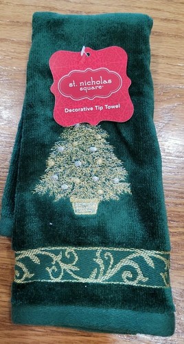 St. Nicholas Square Christmas Holiday Embroidered Finger Tip Towel Your Choice - Picture 5 of 17
