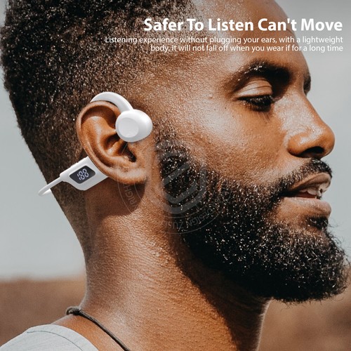Bone Conduction Headphones Open-Ear Bluetooth Headphones Sports Running Hiking - Picture 3 of 14