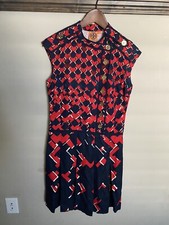 tory burch womens sleeveless printed dress size 2