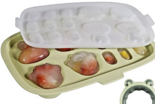 Baby Popsicle Molds with Baby Fruit Feeder Food Silicone Freezer Tray w'lid NEW