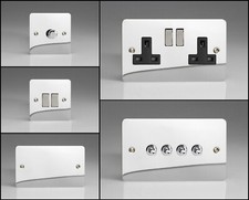 Varilight Ultra Flat Polished Chrome Effect Range - White Inserts