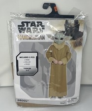 Star Wars The Mandalorian Grogu toddler Brown Robe Costume Disney ages 3-4 Yoda