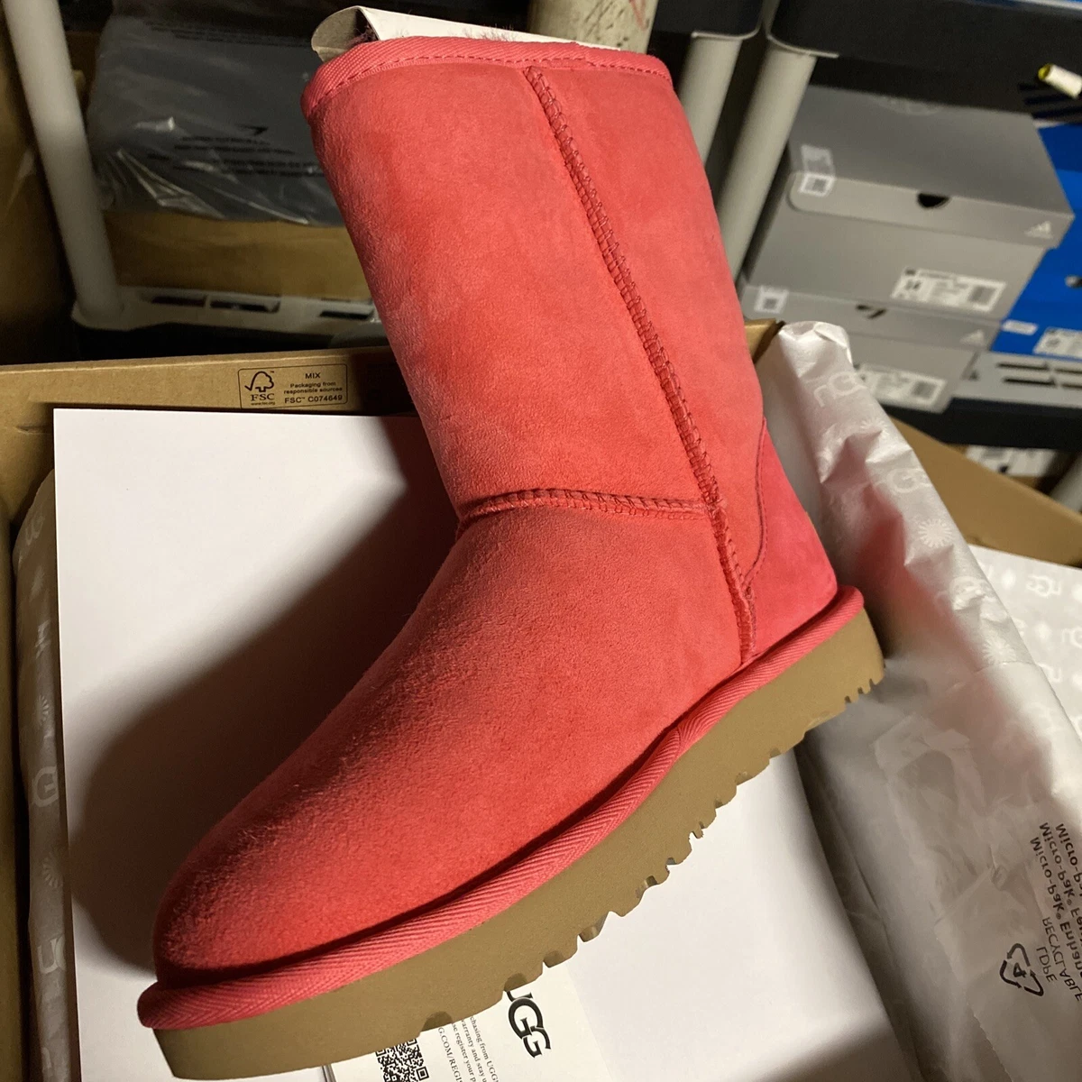 Red short deals ugg boots