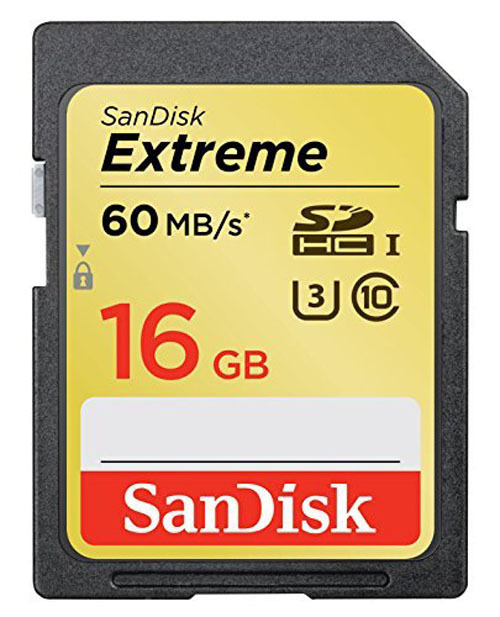 Sandisk 16G extreme V3 4K Ultra HD SD card for Sony a6300 a6000