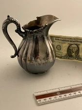 Middletown Plate Co Vintage Silver Plated  Pitcher Creamer  5" Tall