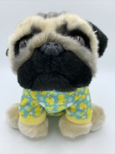 Doug the Pug 9" Gund Plush with Ducky Outfit Sleepy Time Missing Eye Mask