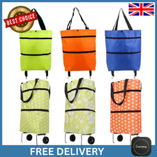Lightweight Folding Shopping Trolley Bag With Wheels Travel Carrier