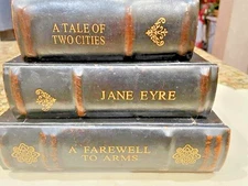 Set of 3 Decorative Faux Book Storage Boxes – Vintage Style Hidden Compartments