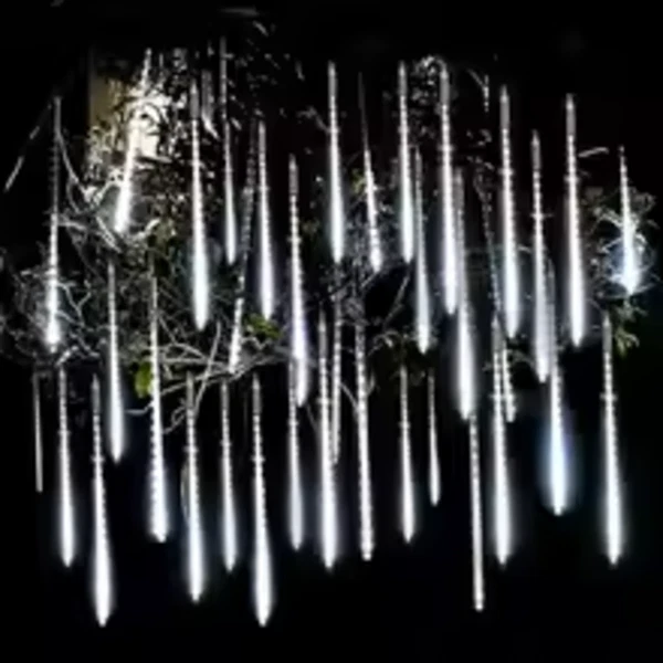 Solar LED Outdoor Meteor Shower Rain Lights Waterproof Garden Decoration - Image 3 of 4