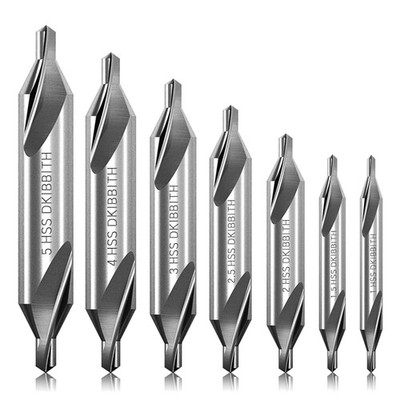 60-Degree Angle Center Drill Bits Kit - Lathe Metalworking