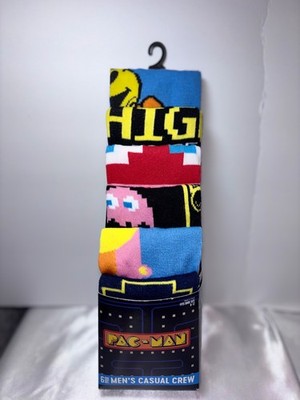 Pac Man Atari 6 pack mens crew socks 