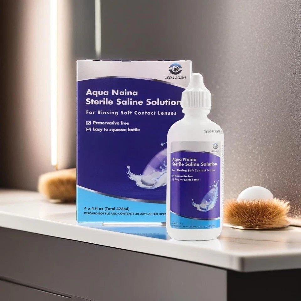 Solución salina enjuague sin conservantes para lentes de contacto, 12 x 4 fl oz Foto 4 de 4
