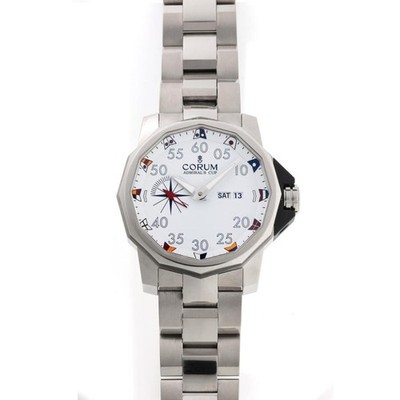 CORUM Admiral's Cup 48 01.0001 947.931.04 / V700 AA12 Automatik weiß Herrenuhr