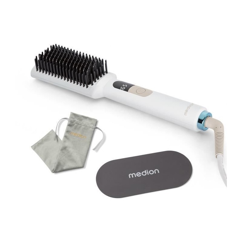 Brosse chauffante pour dompter les frisottis et lisser rapidement le matin de 46W