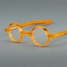Luxury Acetate Round Eyeglass Frames Women Men Spectacles Orange Glasses PES-18A