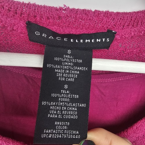 Womens Grace Elements Pink Long Sleeve Top Size S - Picture 4 of 5