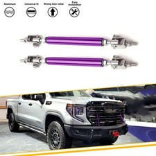 Fit GMC 6" - 9" Adjust Purple Rear Front Lip Splitter Rod Strut Support Tie Bar