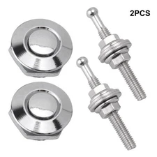 2 Button Release X Push Hood Quick Pins Lock Bonnet Clip Car Bumper Latch Kit