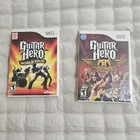 Guitar Hero Aerosmith & World Tour Wii (2) Game Lot - Complete in Box