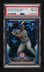 2023 Bowman Chrome Draft Sapphire Edition Wyatt Langford #BDC-106 PSA 8