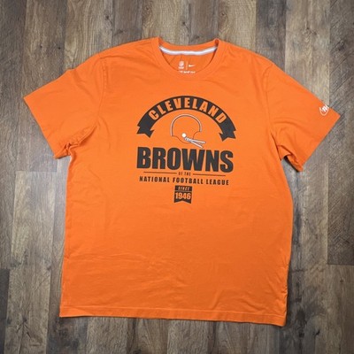 Nike Cleveland Browns Dri-Fit NFL Team Apparel Large Orange NWOT Retro Dawgs.