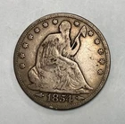 1854 Seated Liberty Half Dollar ~ Old United States Silver Coin
