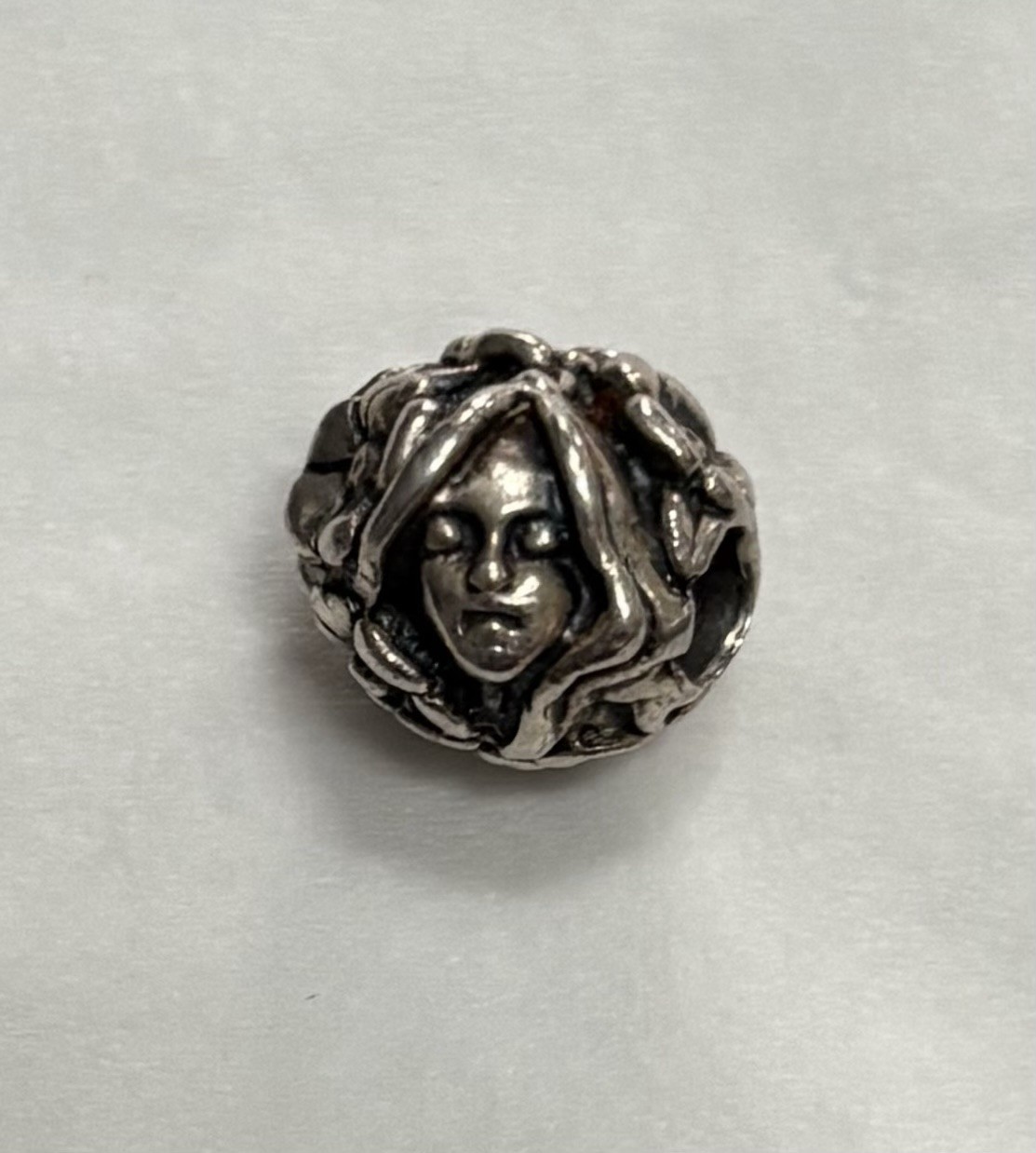 Trollbeads Silver Floral Stackable Bead Charm Nat… - image 1