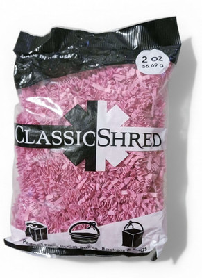 Classic Shred Pink Gift Basket Filler 2 oz Crinkle Paper Shred