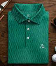 Rhoback Ireland Polo Shirt Emerald Isle - Green Breathable Moisture Wicking Golf