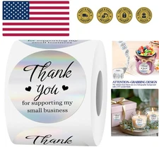 500 Pcs Thank You Stickers for Small Business, 2 Inches Self-Adhesive Elegant...