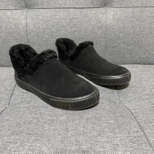 Timberland scarpa donna 6 5 nero scamosciato Skyla Bay foderata in pelliccia sintetica ciabatte slip on