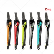 700C Full Carbon Fiber Road Bicycle Fork Quick Release Disc Rim Brake Gloss Fork