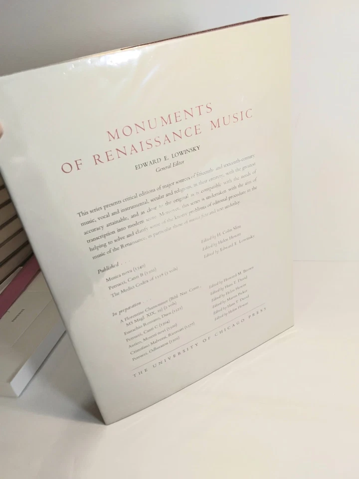 Monuments Renaissance Music, V 4, The Medici Codex 1518, Lowinsky 1968-HC/DJ~NEW - Image 3 of 4